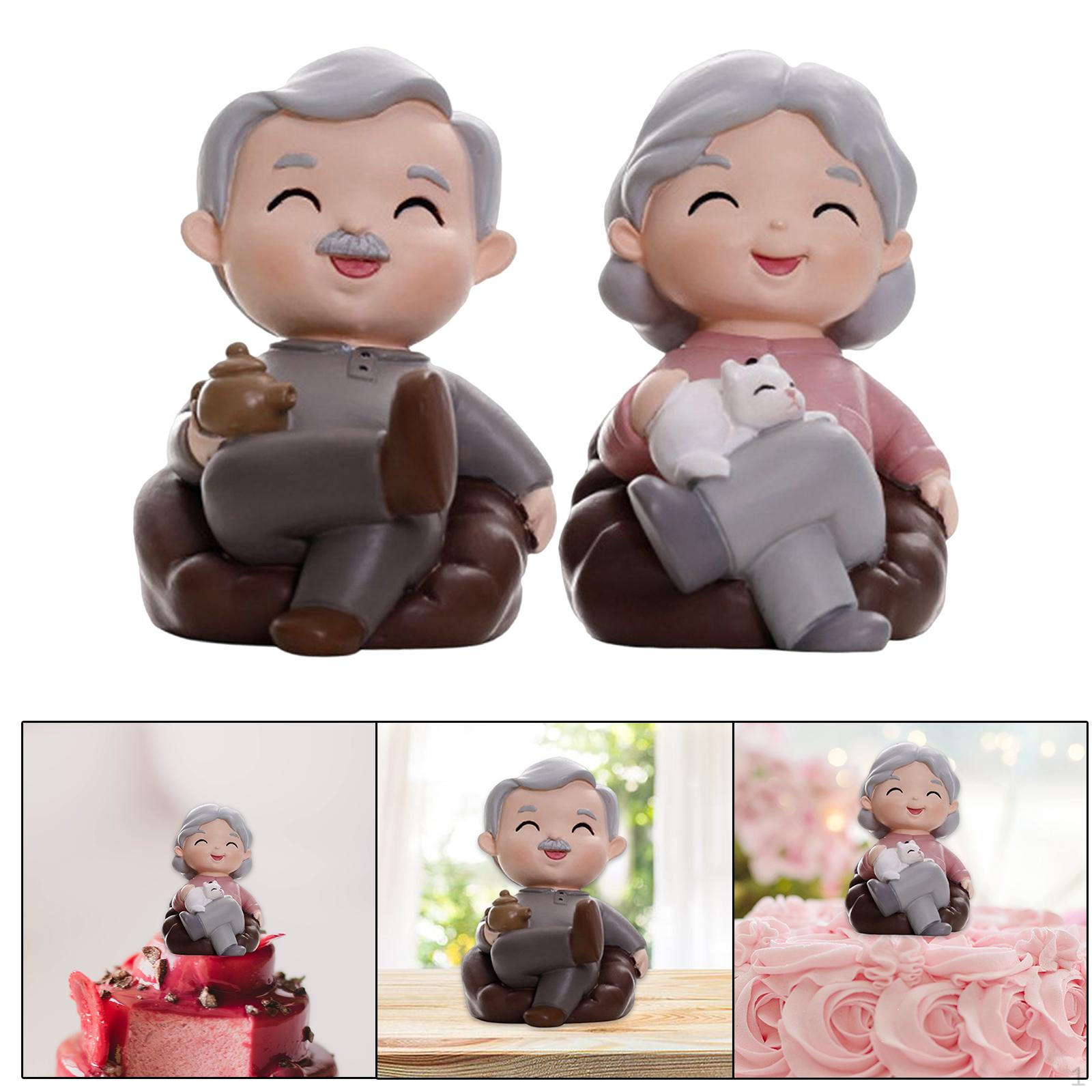 2x Милая статуэтка бабушки и дедушки, украшение для торта, кукла, миниатюрная фигурка
2x Милая статуэтка бабушки и дедушки, украшение для торта, кукла, миниатюрная фигурка