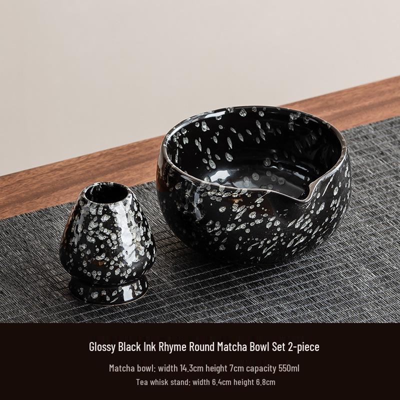 Handcrafted Kiln-Fired Ceramic Matcha Bowl Set: Japanese Matcha Whisking Bowl with Imitation Song Dynasty Dot Design Stand.
Handcrafted Kiln-Fired Ceramic Matcha Bowl Set: Japanese Matcha Whisking Bowl with Imitation Song Dynasty Dot Design Stand.