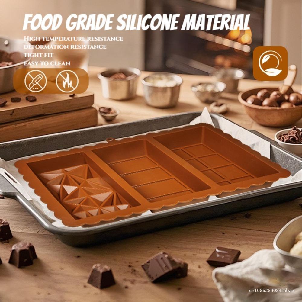 3-in-1 Silicone Chocolate Bar Mold Dubai Luxury Candy Bar Break Apart Molds for Baking DIY Gifts Professional Dessert Making
3-in-1 Silicone Chocolate Bar Mold Dubai Luxury Candy Bar Break Apart Molds for Baking DIY Gifts Professional Dessert Making