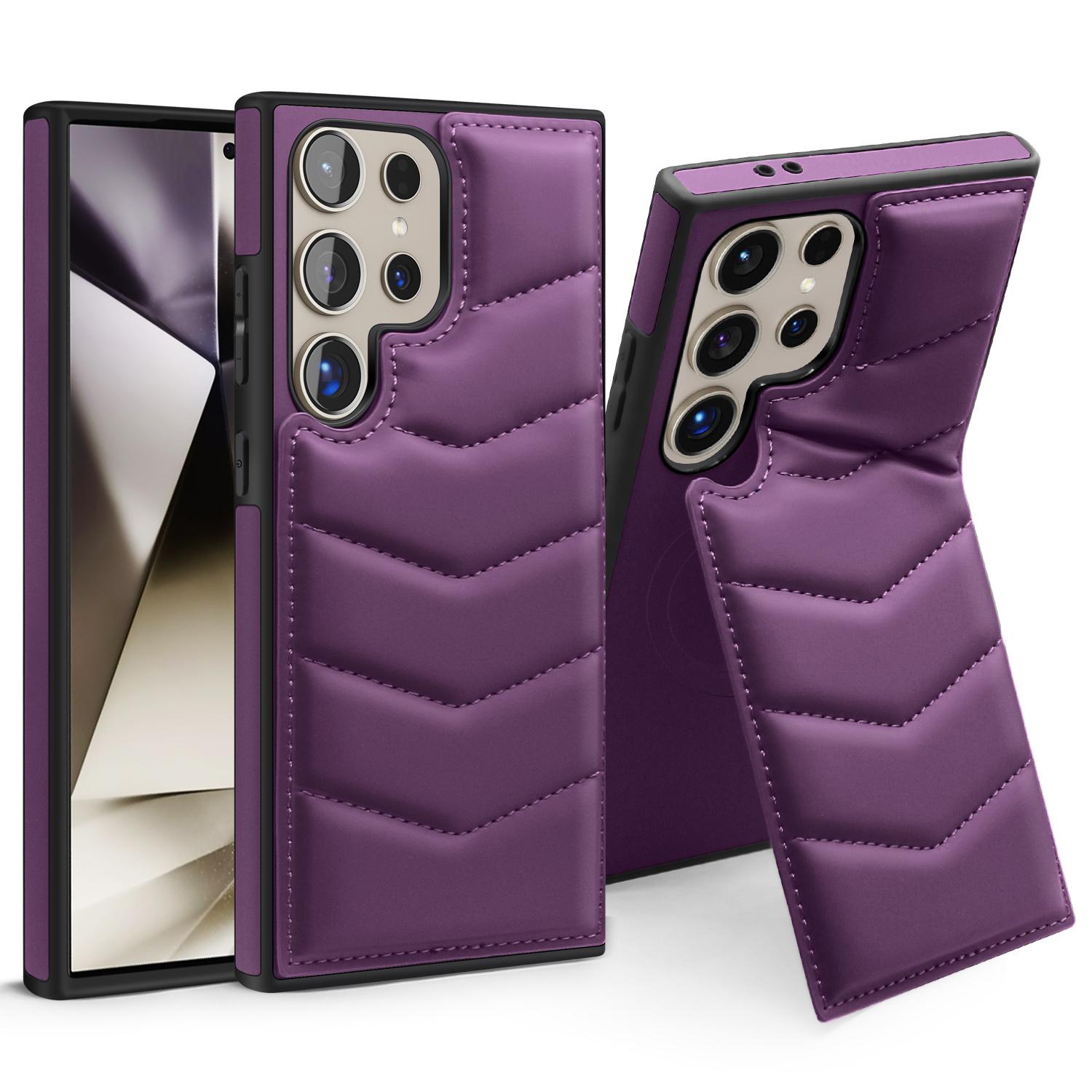 For Samsung Galaxy S24 Ultra Magnetic Case Down Coat Style Leather+TPU Kickstand Phone Cover B
For Samsung Galaxy S24 Ultra Magnetic Case Down Coat Style Leather+TPU Kickstand Phone Cover B
