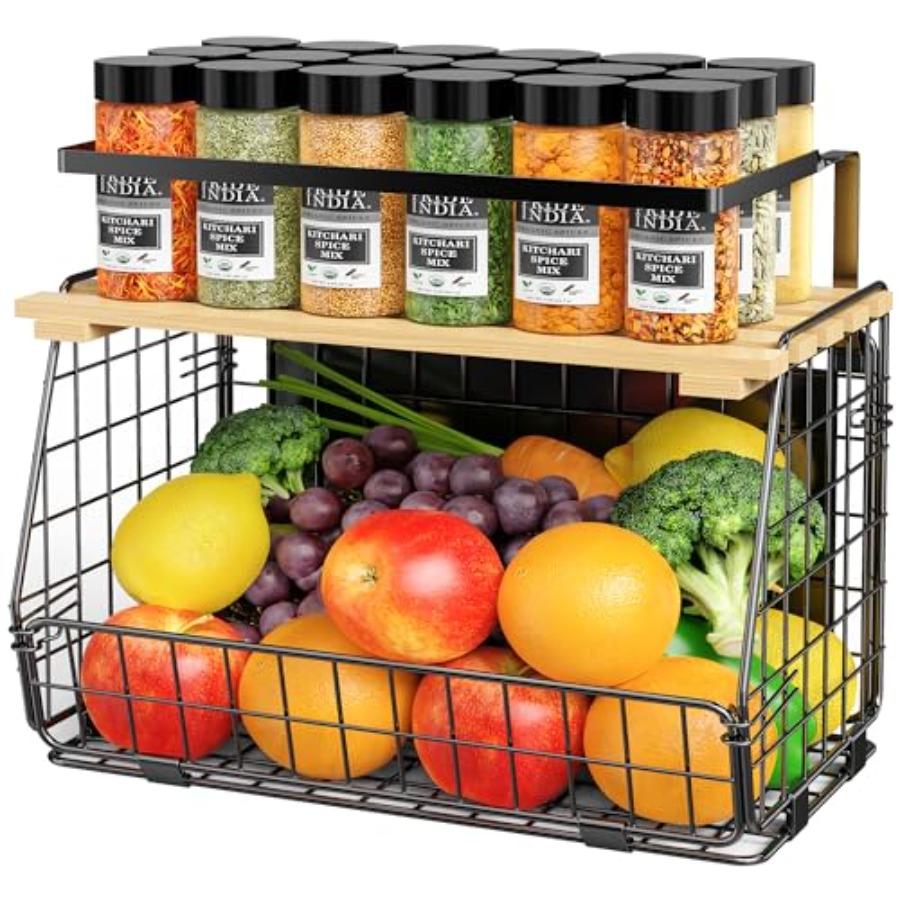 Magnetic Shelf for Fridge: Fruit Potato and Storage Bin - Magnetic Spice Rack for Refrigerator Kitchen Counter - Pantry Organiz United States
Magnetic Shelf for Fridge: Fruit Potato and Storage Bin - Magnetic Spice Rack for Refrigerator Kitchen Counter - Pantry Organiz United States