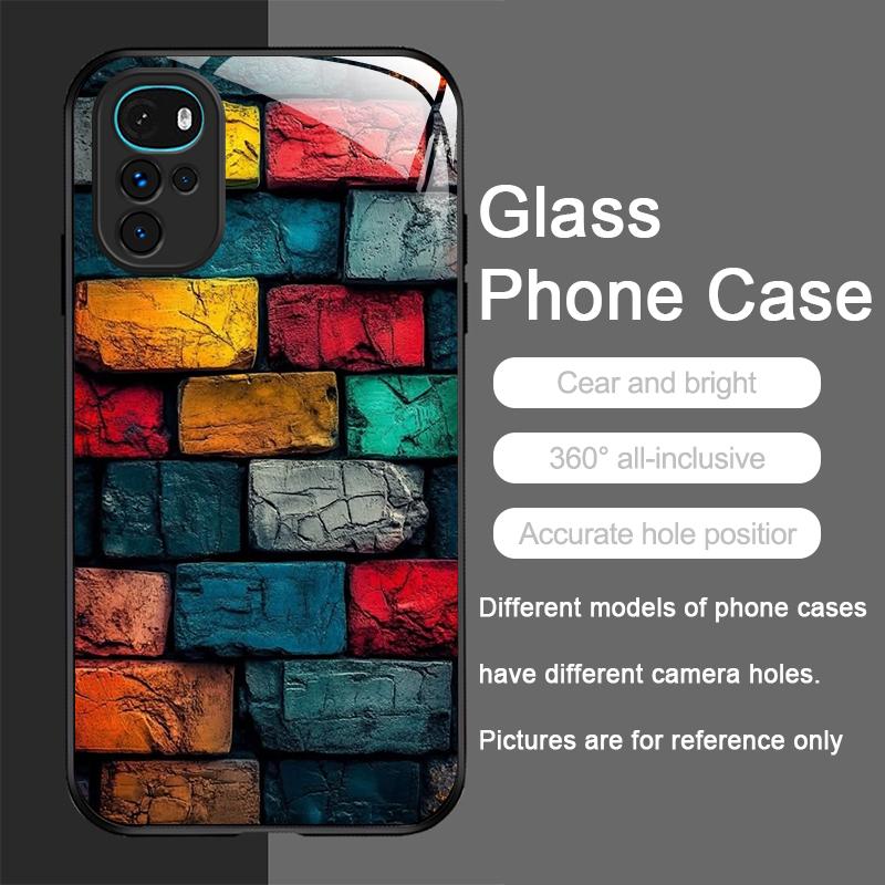 Creative Colorful Brick Texture Printed Tempered Glass Phone Case for Motorola Moto G85 G84 Edge 50 Fusion 40 Neo 30 Pro Covers Motorola Edge 20 Lite
Creative Colorful Brick Texture Printed Tempered Glass Phone Case for Motorola Moto G85 G84 Edge 50 Fusion 40 Neo 30 Pro Covers Motorola Edge 20 Lite