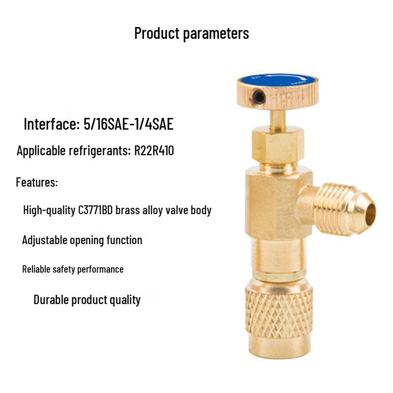 R410 to R22 AC Refrigerant Charging Valve (5/16 SAE Male to 1/4 SAE Female) - 1 Piece 21-158-2055
R410 to R22 AC Refrigerant Charging Valve (5/16 SAE Male to 1/4 SAE Female) - 1 Piece 21-158-2055