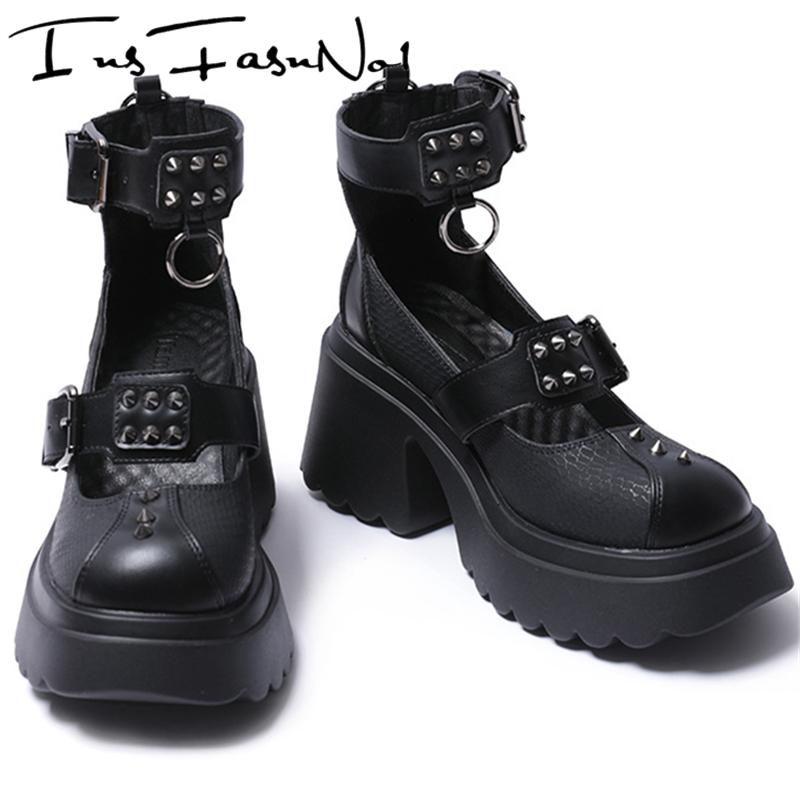 Genuine Leather Metal Decoration Rivet Women Pumps Mary Janes Belt Buckle Chunky Heels Y2K New Sexy Fashion Street Female Shoes 40 чорний
Genuine Leather Metal Decoration Rivet Women Pumps Mary Janes Belt Buckle Chunky Heels Y2K New Sexy Fashion Street Female Shoes 40 чорний