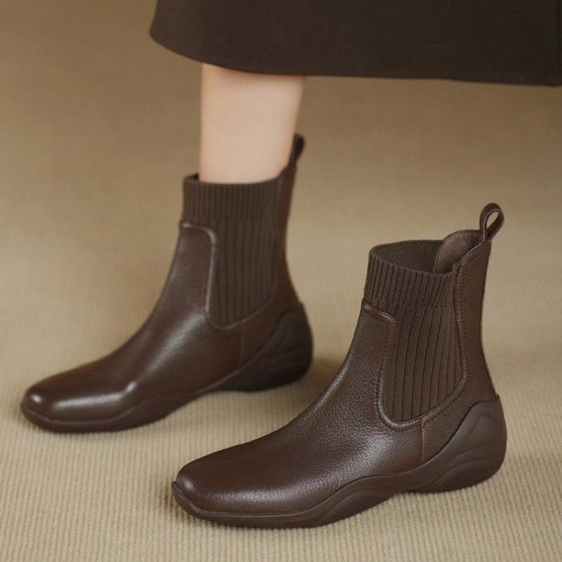 Soft-soled Soft-leather Short Boots for Women, Autumn-winter Nude Boots, Stretch Shoes 40 коричневий
Soft-soled Soft-leather Short Boots for Women, Autumn-winter Nude Boots, Stretch Shoes 40 коричневий