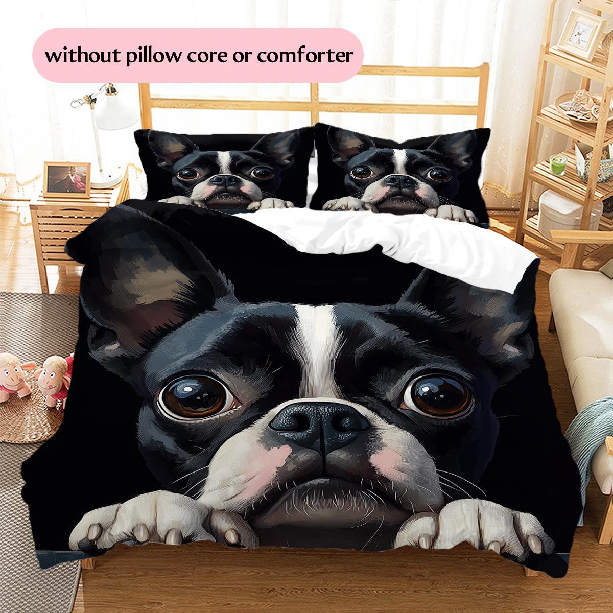Black Boston Terrier Pattern Bedding Home Decoration Birthday Gift (1 * duvet cover + 2 * pillowcase, without core) 135x200cm
Black Boston Terrier Pattern Bedding Home Decoration Birthday Gift (1 * duvet cover + 2 * pillowcase, without core) 135x200cm