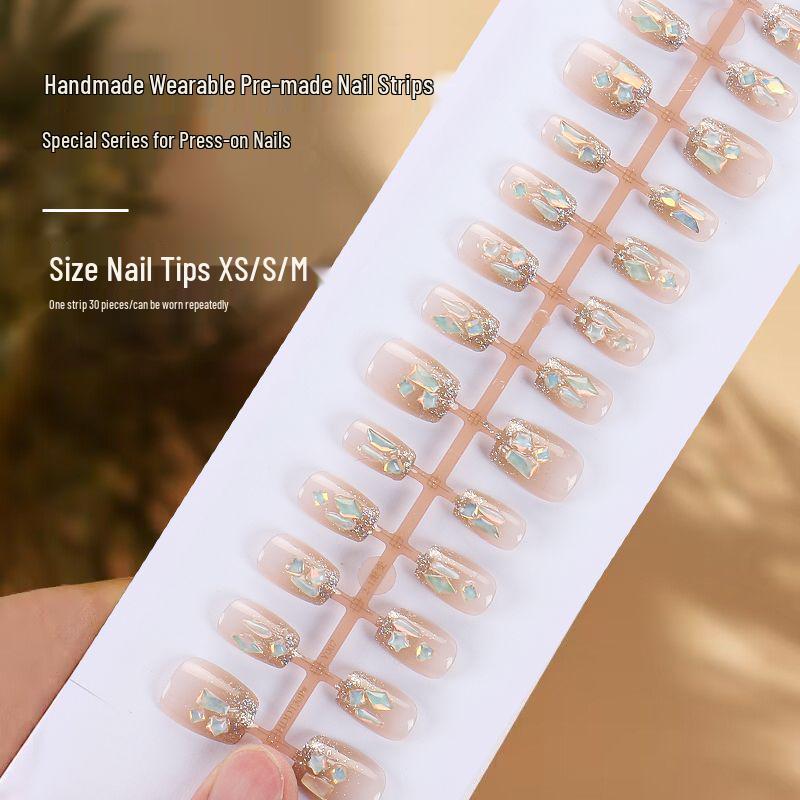 Ice Gradient Glass Diamond Nail Art: 30-Piece Set of Handmade Wearable Nail Stickers
Ice Gradient Glass Diamond Nail Art: 30-Piece Set of Handmade Wearable Nail Stickers