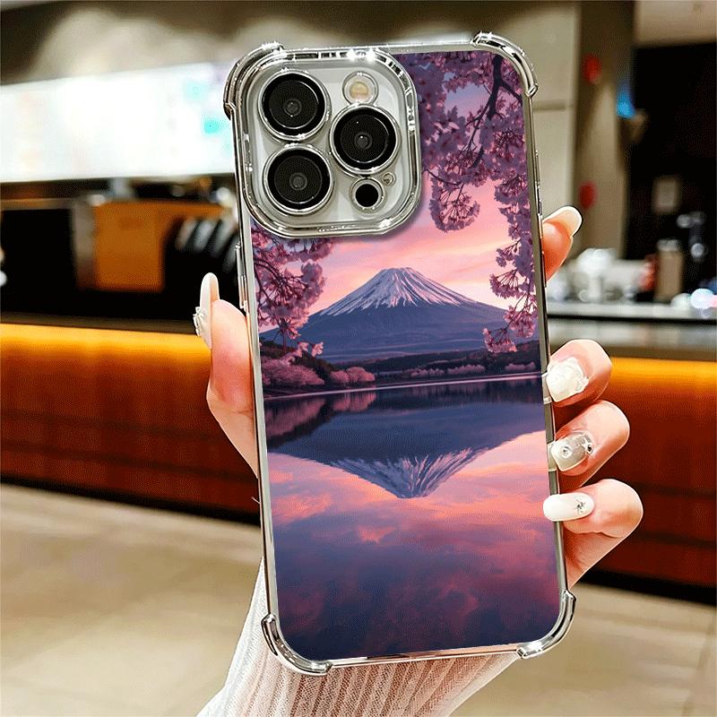 Japanese Pink Cherry Mount Fuji Soft Phone Case For iPhone 15 16 17 Air 14 Pro Max 16E Plus 13 12 Mini Plating Anti-Fall Fundas iPhone 14
Japanese Pink Cherry Mount Fuji Soft Phone Case For iPhone 15 16 17 Air 14 Pro Max 16E Plus 13 12 Mini Plating Anti-Fall Fundas iPhone 14