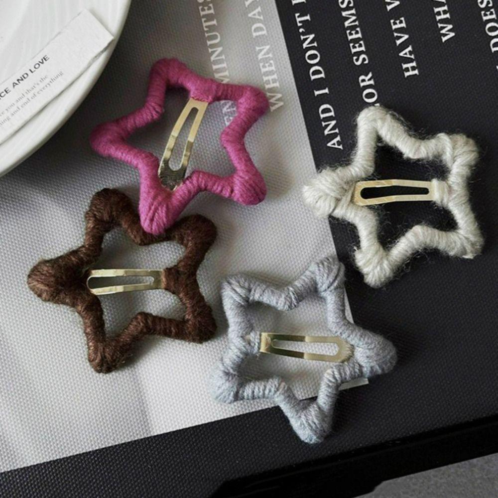 Y2k Star Side Clip Metal Hole Clip Hair Элегантная шерстяная заколка для волос со звездой для детей белый
Y2k Star Side Clip Metal Hole Clip Hair Элегантная шерстяная заколка для волос со звездой для детей белый