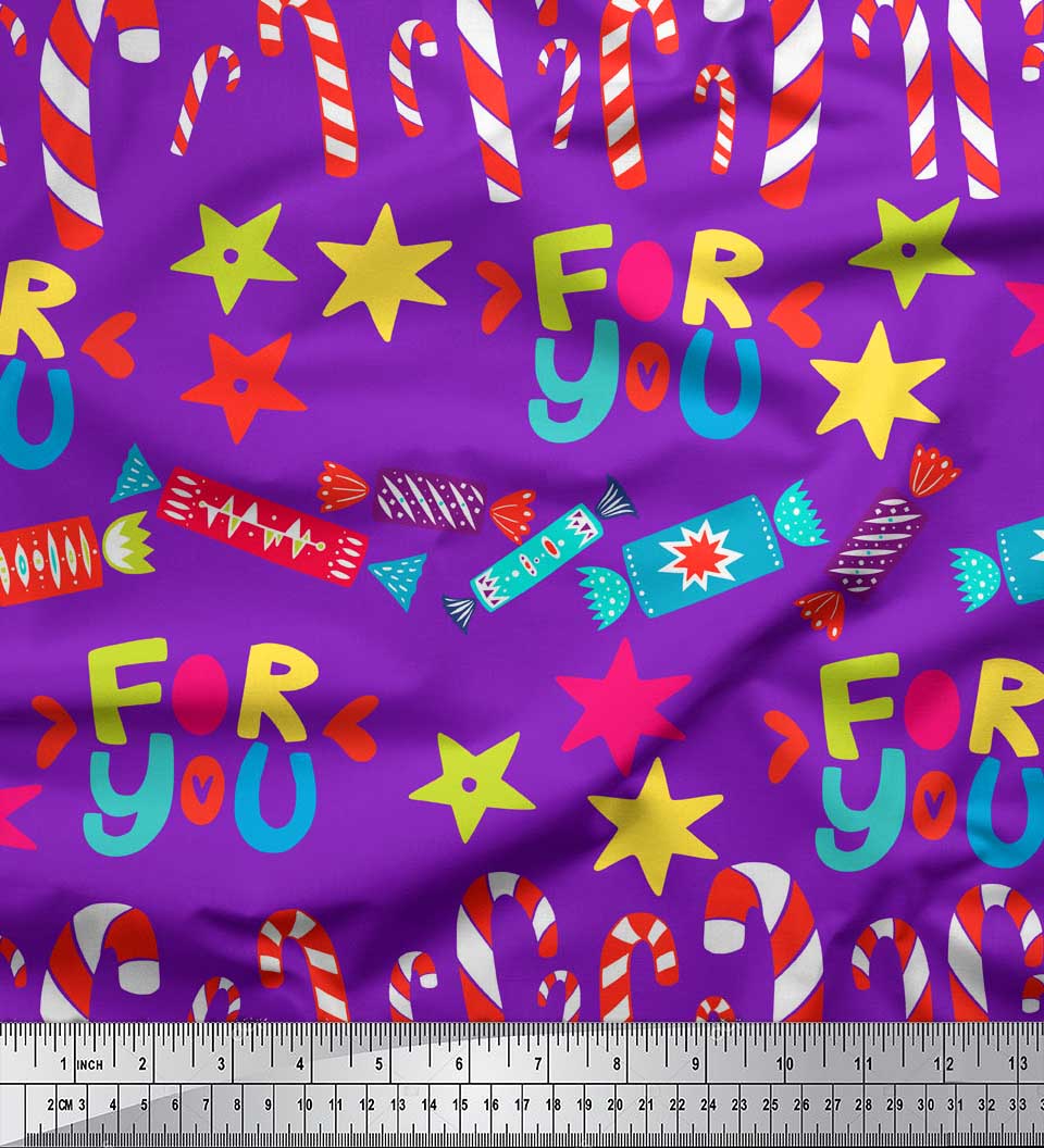 Soimoi Purple Japan Crepe Satin Fabric Star & Candy Cane Party Print Ткань на метр 42 дюйма 42 Inch Wide - Poly Crepe фиолетовый
Soimoi Purple Japan Crepe Satin Fabric Star & Candy Cane Party Print Ткань на метр 42 дюйма 42 Inch Wide - Poly Crepe фиолетовый