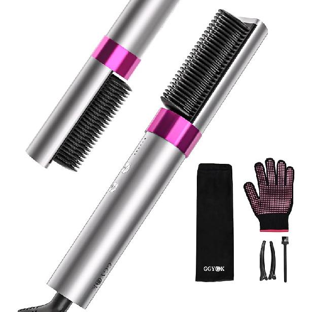 Plasma Hair Straightener Brush,Ceramic Straightening Brush for Women,Heated Hair Straightener Comb with Dual Voltage,Anti-Scald,20s Fast сірий
Plasma Hair Straightener Brush,Ceramic Straightening Brush for Women,Heated Hair Straightener Comb with Dual Voltage,Anti-Scald,20s Fast сірий