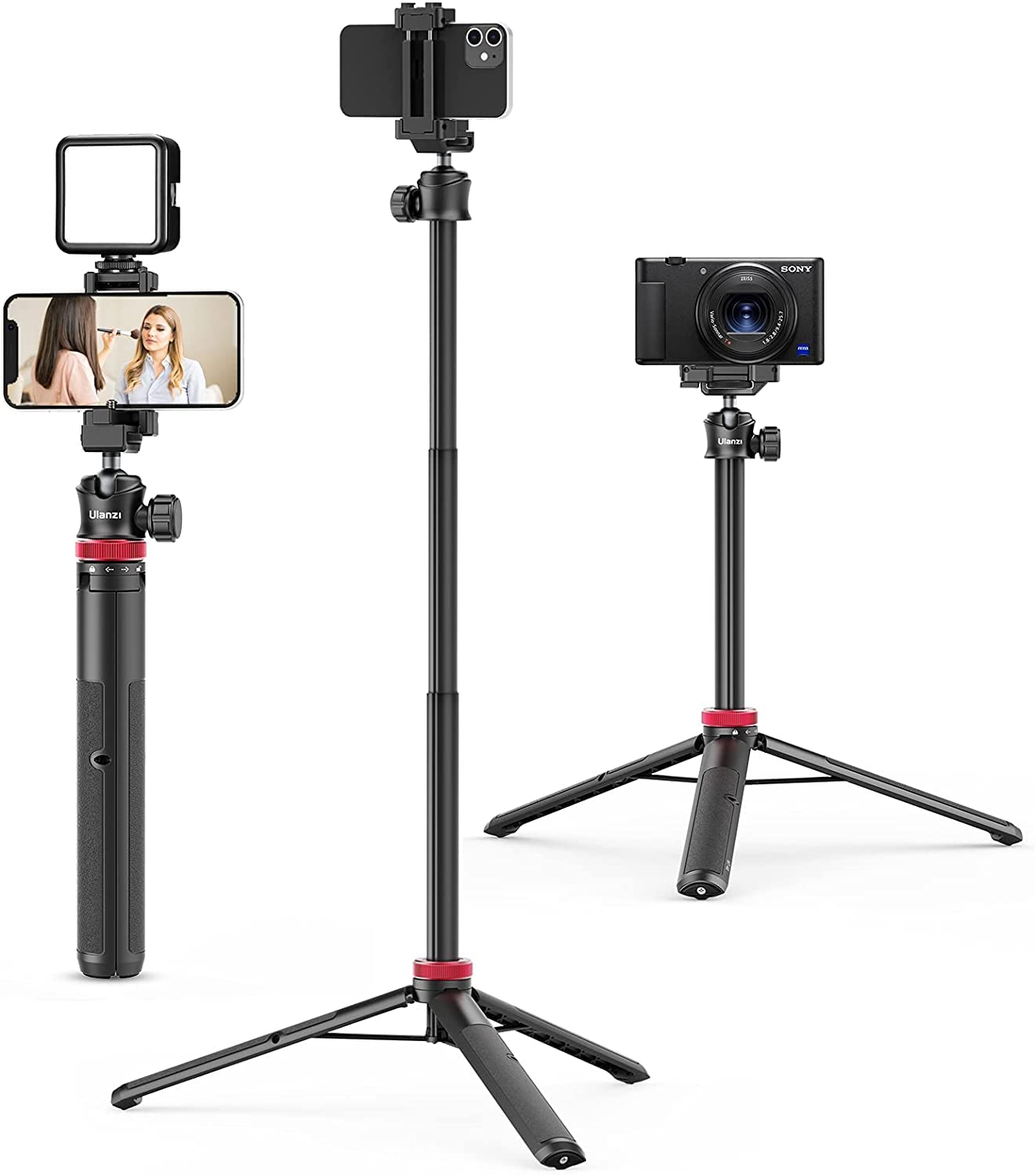 Ulanzi Smartphone Camera Camcorder Selfie Smartphone Clip Telescopic Ball with Cold Compatible with iPhone Action and More MT-44 Tripod, Tripod, чорний
Ulanzi Smartphone Camera Camcorder Selfie Smartphone Clip Telescopic Ball with Cold Compatible with iPhone Action and More MT-44 Tripod, Tripod, чорний
