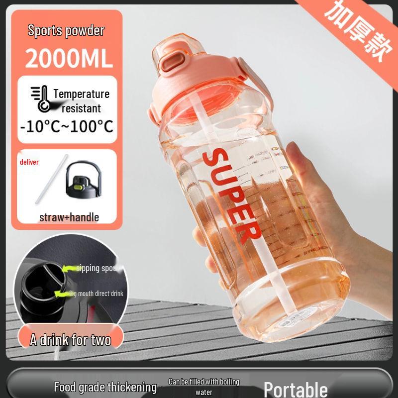 Large Capacity Sports Water Bottle - Summer-Ready, Portable, Heat-Resistant Kettle with Straw 1500ml
Large Capacity Sports Water Bottle - Summer-Ready, Portable, Heat-Resistant Kettle with Straw 1500ml