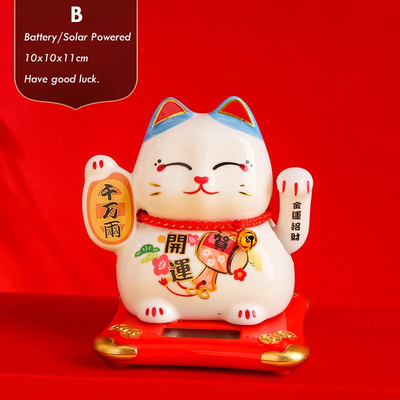 Керамическая манящая кошка 4,2 дюйма, машущая лапой, Манеки-нэко, ornament, фигурка кошки удачи, на солнечной батарее или от батареек
Керамическая манящая кошка 4,2 дюйма, машущая лапой, Манеки-нэко, ornament, фигурка кошки удачи, на солнечной батарее или от батареек