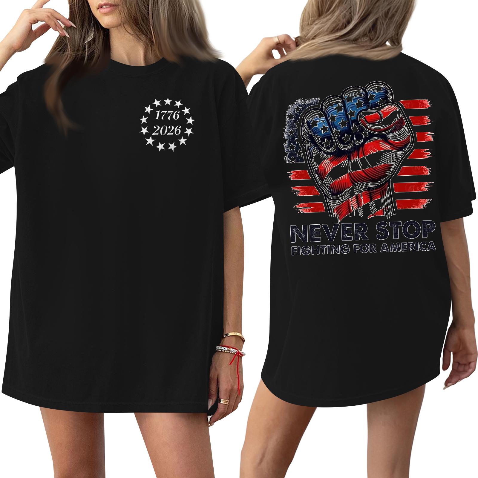 Women’s Casual Crew Neck Short Sleeve T Shirt Top with 250th Anniversary Print Loose Fit Graphic Tee for Everyday Wear XXL чорний
Women’s Casual Crew Neck Short Sleeve T Shirt Top with 250th Anniversary Print Loose Fit Graphic Tee for Everyday Wear XXL чорний