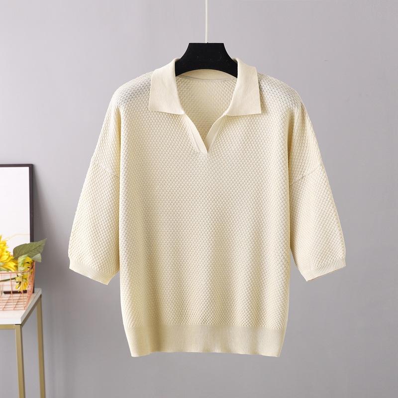 Летняя женская футболка больших размеров с тонким воротником-поло, модные повседневные универсальные трикотажные топы с короткими рукавами One Size абрикосовый
Летняя женская футболка больших размеров с тонким воротником-поло, модные повседневные универсальные трикотажные топы с короткими рукавами One Size абрикосовый