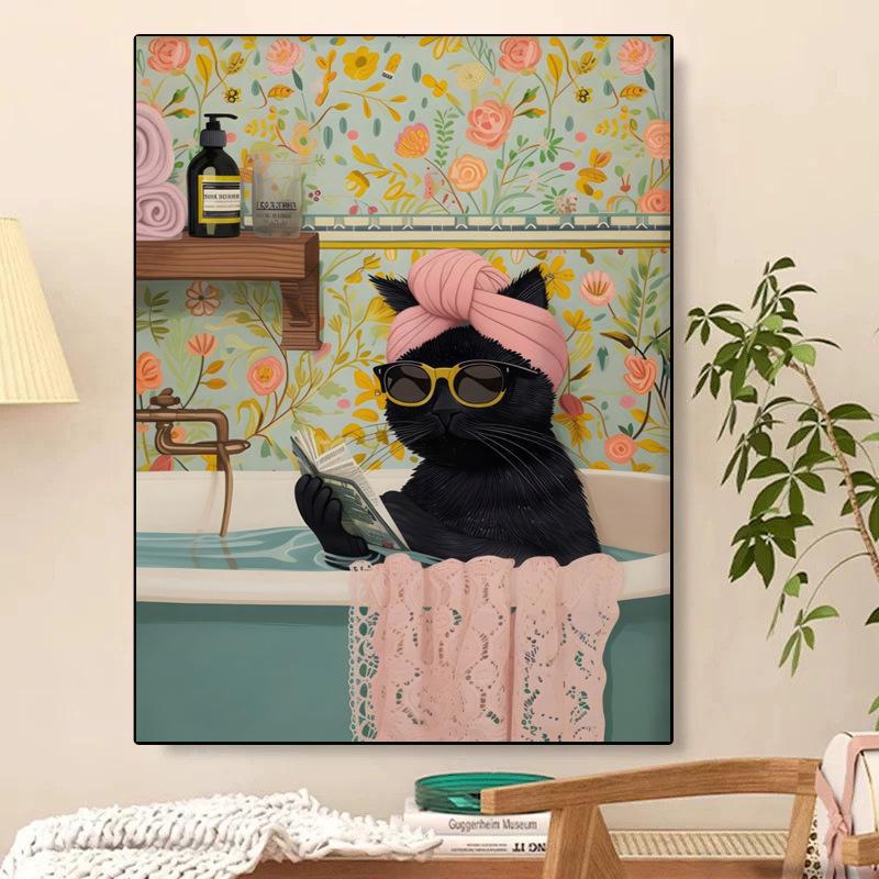 Whimsical Cat & Book Bathtub Canvas Wall Art for Any Room 40x50cm Canvas
Whimsical Cat & Book Bathtub Canvas Wall Art for Any Room 40x50cm Canvas