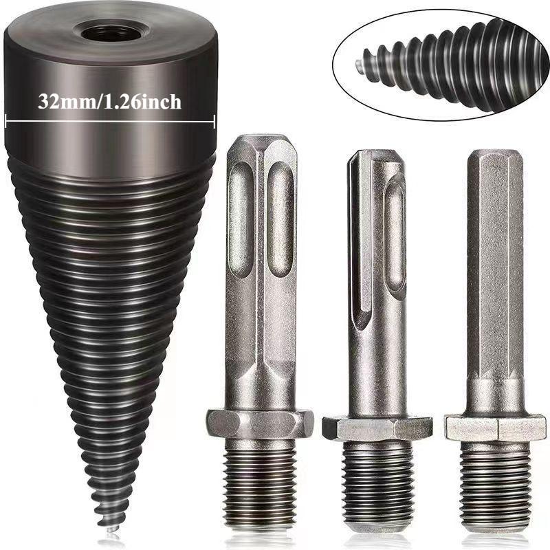 Electric Log Splitter Cone Heavy Duty Drill Bit for Firewood Splitting Effective for Dry Softwood
Electric Log Splitter Cone Heavy Duty Drill Bit for Firewood Splitting Effective for Dry Softwood