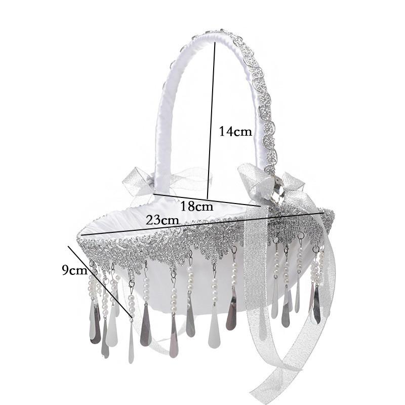 Свадебная ручная корзина для цветов со стразами, кружевная корзина для невесты, ручная маленькая цветочная корзина для девочек S серебро белый
Свадебная ручная корзина для цветов со стразами, кружевная корзина для невесты, ручная маленькая цветочная корзина для девочек S серебро белый