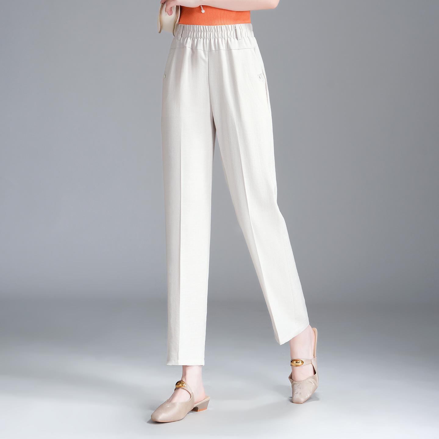 Loose Linen Cropped Trousers for Middle-aged and Elderly Women - Plus Size Casual Spring/Summer Wear 5XL (recommended 145-160 jin) бежевый
Loose Linen Cropped Trousers for Middle-aged and Elderly Women - Plus Size Casual Spring/Summer Wear 5XL (recommended 145-160 jin) бежевый