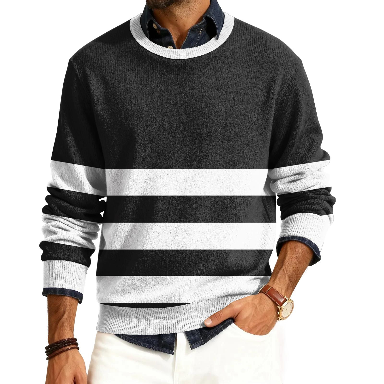 Men s Round Neck Long Sleeve Ribbed Knit Pullover L чёрный
Men s Round Neck Long Sleeve Ribbed Knit Pullover L чёрный