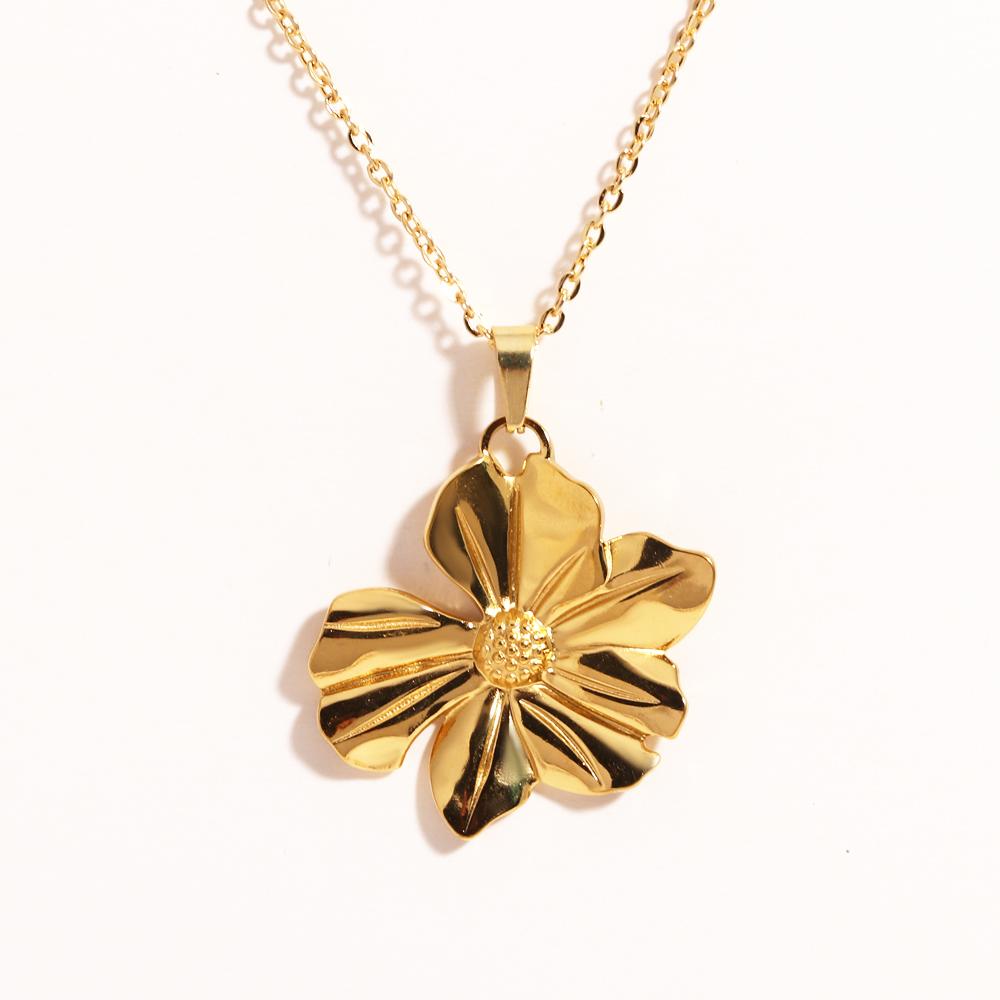316L Stainless Steel Classy Line Texture Big Flower Pendant Necklace For Women Girls Personalized Clavicle Chain
316L Stainless Steel Classy Line Texture Big Flower Pendant Necklace For Women Girls Personalized Clavicle Chain