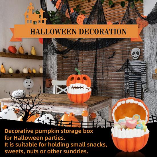 Pumpkin Storage Box Resin Decorative Candy Bowl with Hinged Lid Halloween Desktop Decor Box for Holding Snacks Candy Nuts помаранчевий
Pumpkin Storage Box Resin Decorative Candy Bowl with Hinged Lid Halloween Desktop Decor Box for Holding Snacks Candy Nuts помаранчевий