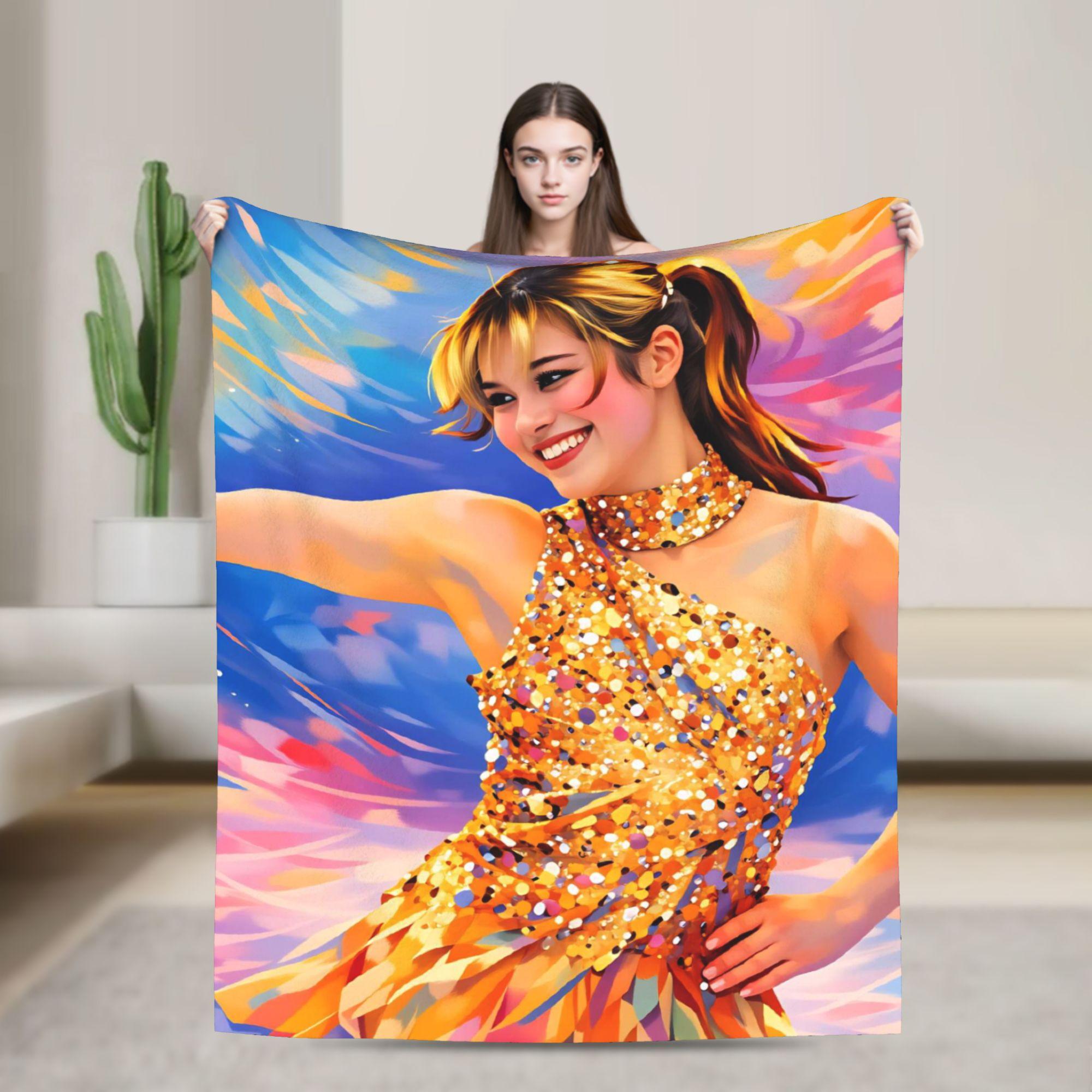 Rise in Color Alysa Liu Blanket Adults Child Flannel Throw Blanket For Home Decor Soft Custom Quality Bedspread Gift 80x120cm
Rise in Color Alysa Liu Blanket Adults Child Flannel Throw Blanket For Home Decor Soft Custom Quality Bedspread Gift 80x120cm