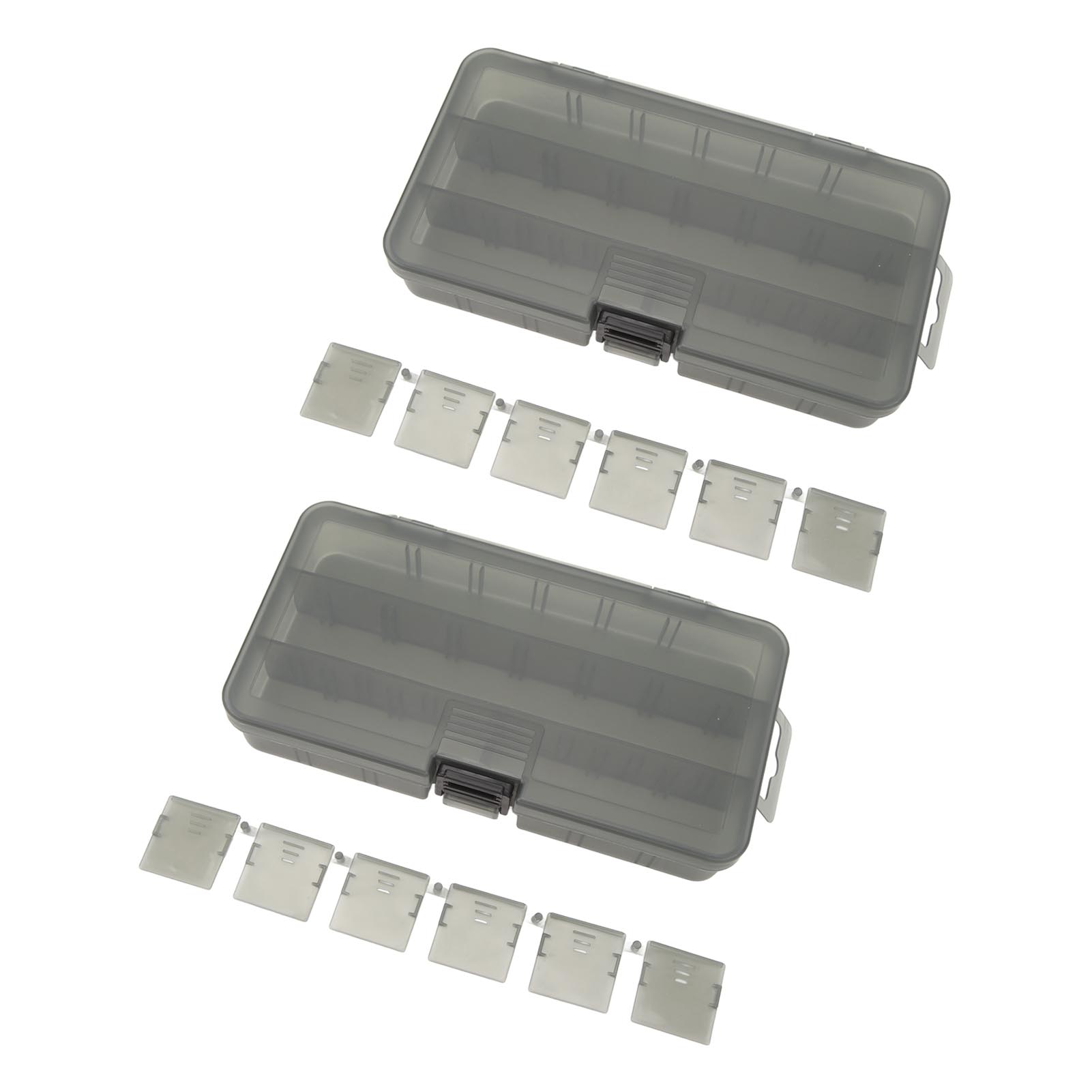 2pcs Fishing Tackle Accessory Box Dark Color Transparent Visible Plastic 4 Compartments with
2pcs Fishing Tackle Accessory Box Dark Color Transparent Visible Plastic 4 Compartments with