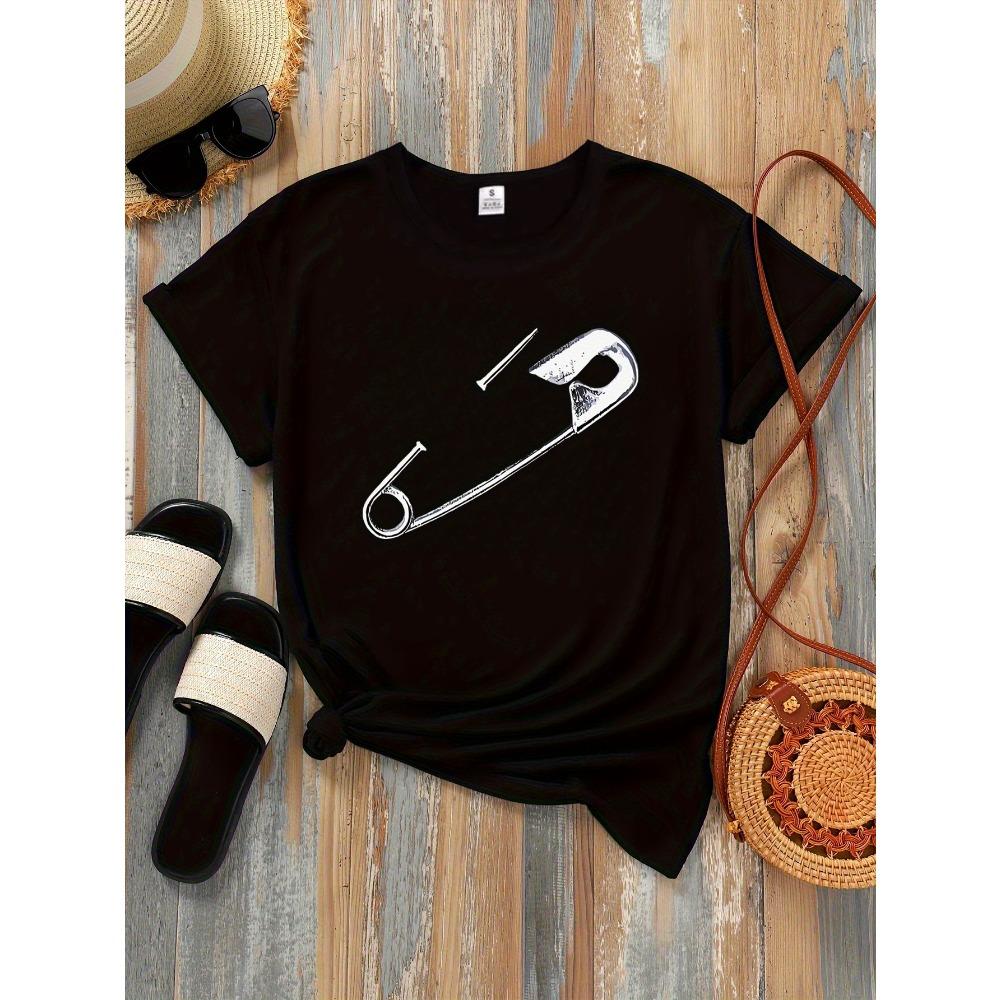 Women s Style Pin Pattern Short Sleeve T-Shirt Summer Short Sleeved Harajuku Streetwear Tops Tees Clothes S
Women s Style Pin Pattern Short Sleeve T-Shirt Summer Short Sleeved Harajuku Streetwear Tops Tees Clothes S
