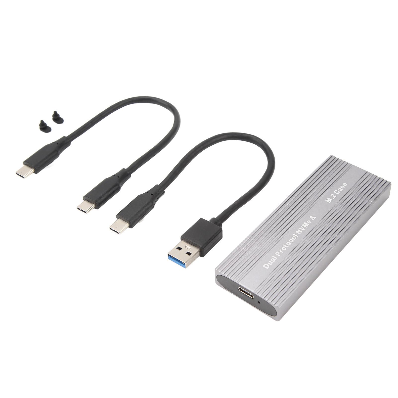M.2 Nvme PCIE NGFF SATA SSD Enclosure Type C Port 10Gbps UASP Compliant Tool Free Solid State Drive A-C and C-C cables
M.2 Nvme PCIE NGFF SATA SSD Enclosure Type C Port 10Gbps UASP Compliant Tool Free Solid State Drive A-C and C-C cables