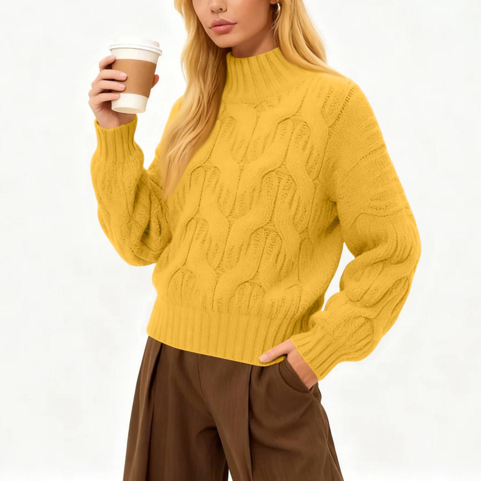 Women s Lazy Bubble Sleeve Loose, Thickened, Cable Knit Sweater XL жовтий
Women s Lazy Bubble Sleeve Loose, Thickened, Cable Knit Sweater XL жовтий