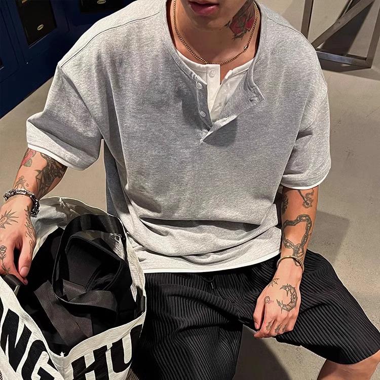 Мужская футболка с коротким рукавом хенли в стиле ретро, из плотного материала, состоящая из двух частей, 2025 L чёрный
Мужская футболка с коротким рукавом хенли в стиле ретро, из плотного материала, состоящая из двух частей, 2025 L чёрный