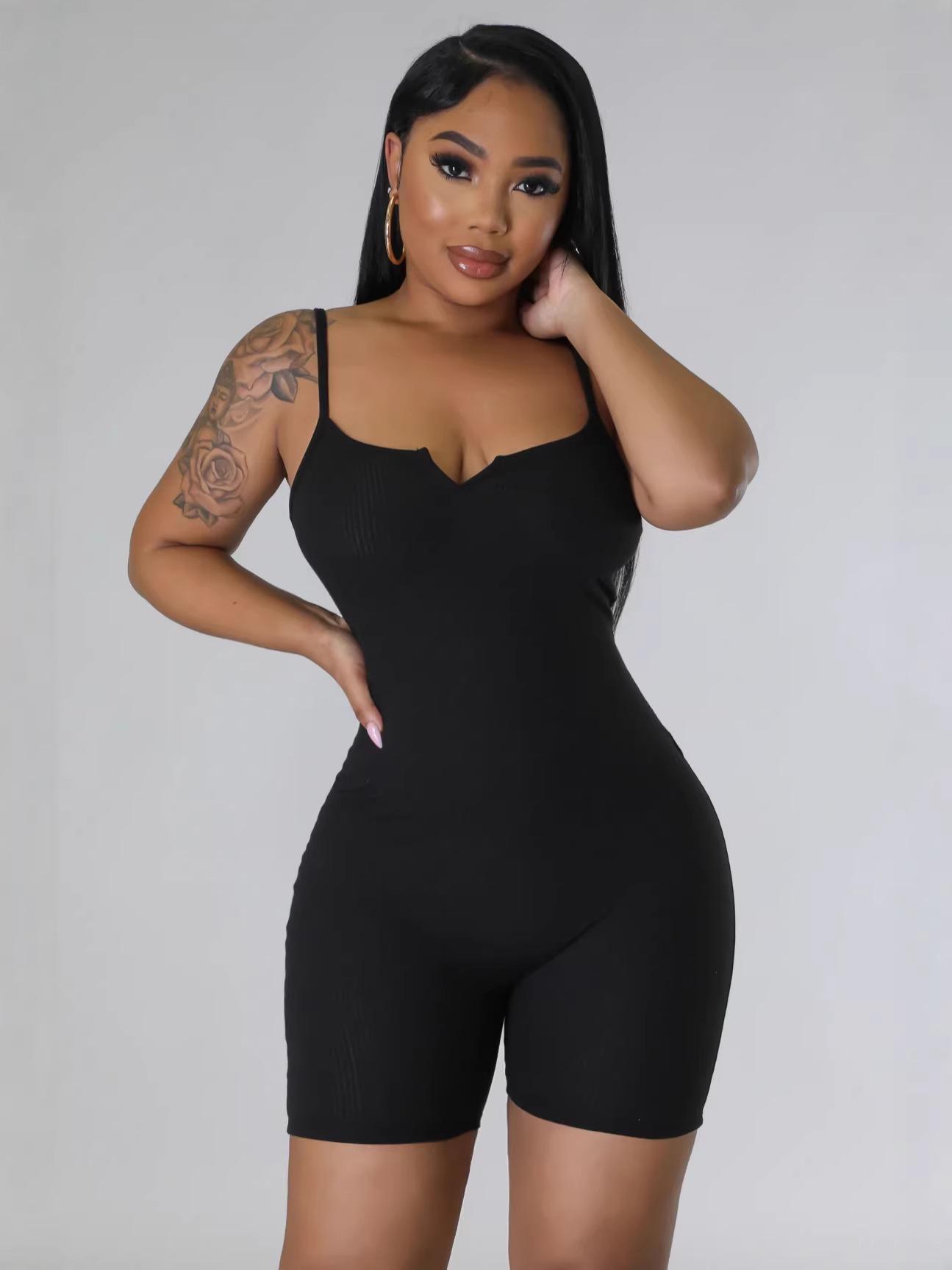 2023 Spring/Summer Women s Slim Fit Ribbed V-Neck Casual Jumpsuit 2XL чорний
2023 Spring/Summer Women s Slim Fit Ribbed V-Neck Casual Jumpsuit 2XL чорний