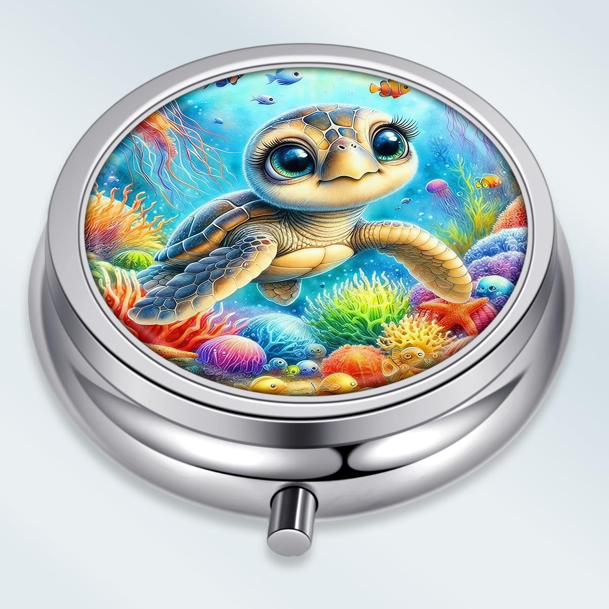 Portable Pill Box with 3 Compartments, Mini Metal Medicine Organizer Case, Cute Printed Pill Container for Vitamins, Pills, Jewelry, Travel, Daily Use
Portable Pill Box with 3 Compartments, Mini Metal Medicine Organizer Case, Cute Printed Pill Container for Vitamins, Pills, Jewelry, Travel, Daily Use