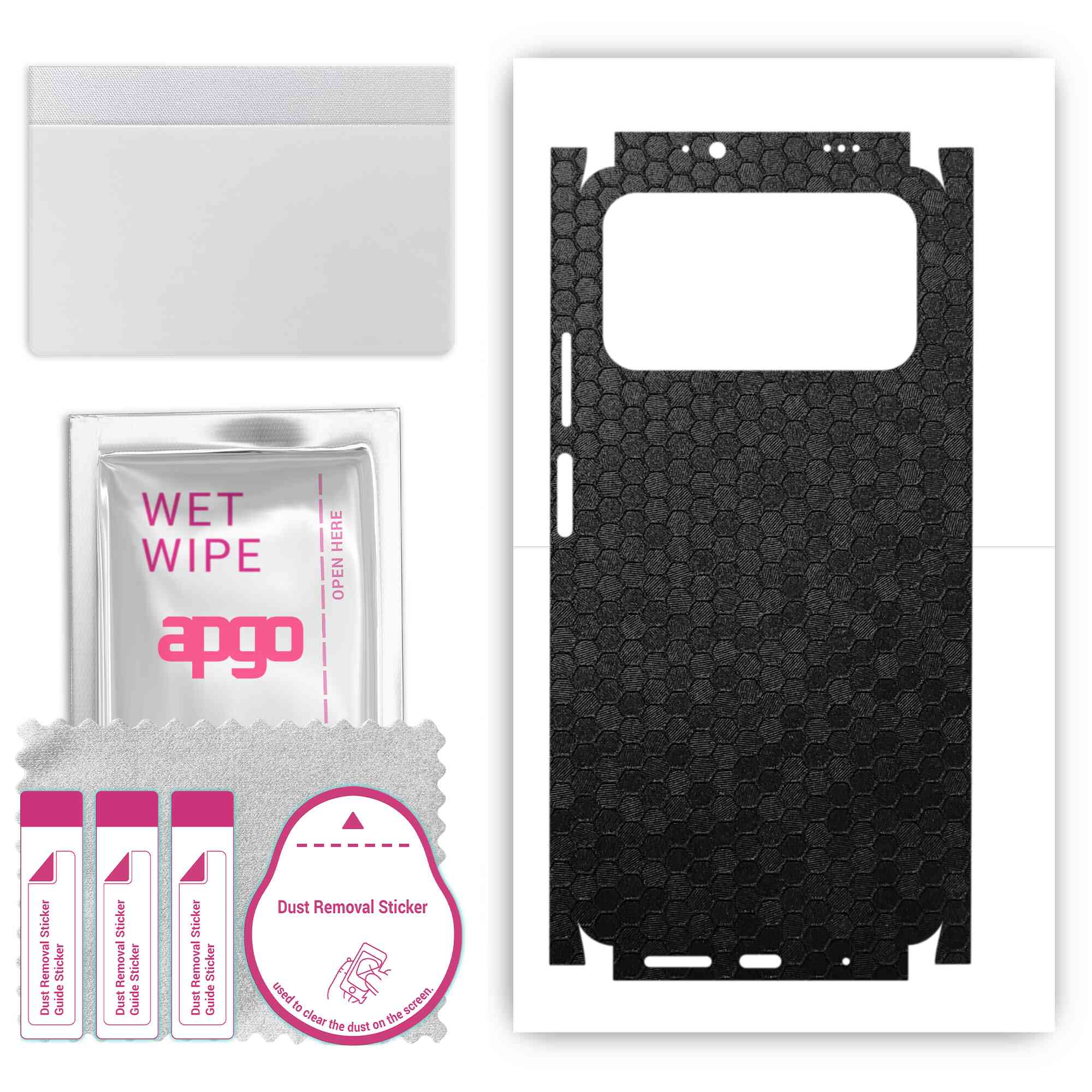 Apgo Protective Skin Sticker for the back+sides compatible with Xiaomi Poco M3, Full Wrap Film, Foil, Vinyl - Pattern Black Honeycomb
Apgo Protective Skin Sticker for the back+sides compatible with Xiaomi Poco M3, Full Wrap Film, Foil, Vinyl - Pattern Black Honeycomb