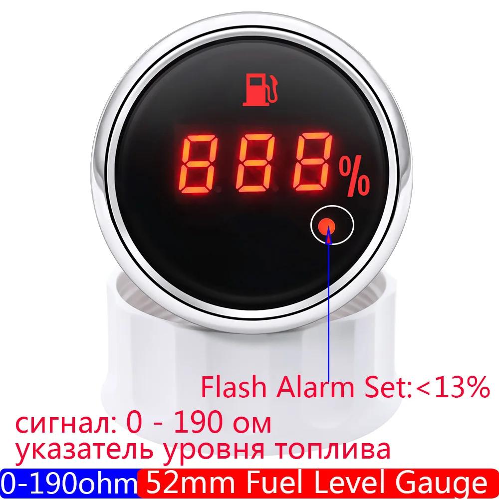 Red LED 0-100% Digital 2 52mm Fuel Level Gauge with Flash Alarm 0-190ohm Oil Float Level Sensor 100-600mm Car Boat Yacht gauge without Sensor
Red LED 0-100% Digital 2 52mm Fuel Level Gauge with Flash Alarm 0-190ohm Oil Float Level Sensor 100-600mm Car Boat Yacht gauge without Sensor