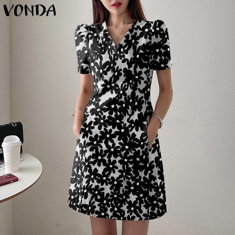 VONDA Элегантное женское мини-платье с V-образным вырезом и короткими рукавами, однотонная туника
VONDA Элегантное женское мини-платье с V-образным вырезом и короткими рукавами, однотонная туника