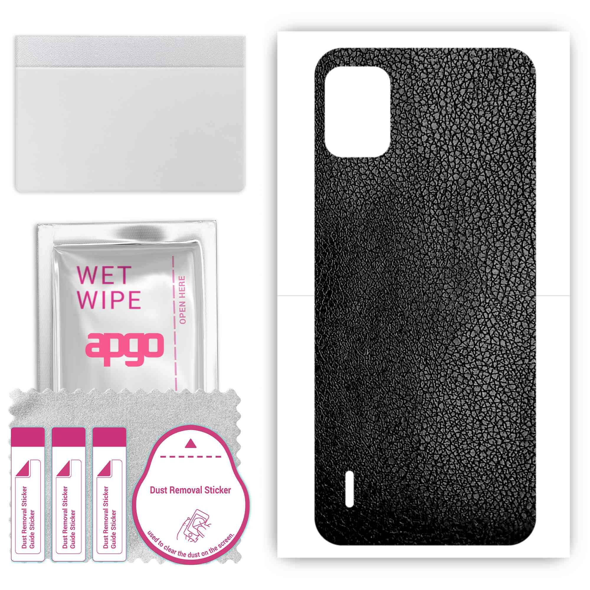 apgo Protective Skin Sticker for the back compatible with Nokia C12, Wrap Film, Foil, Vinyl - Pattern Black Leather
apgo Protective Skin Sticker for the back compatible with Nokia C12, Wrap Film, Foil, Vinyl - Pattern Black Leather