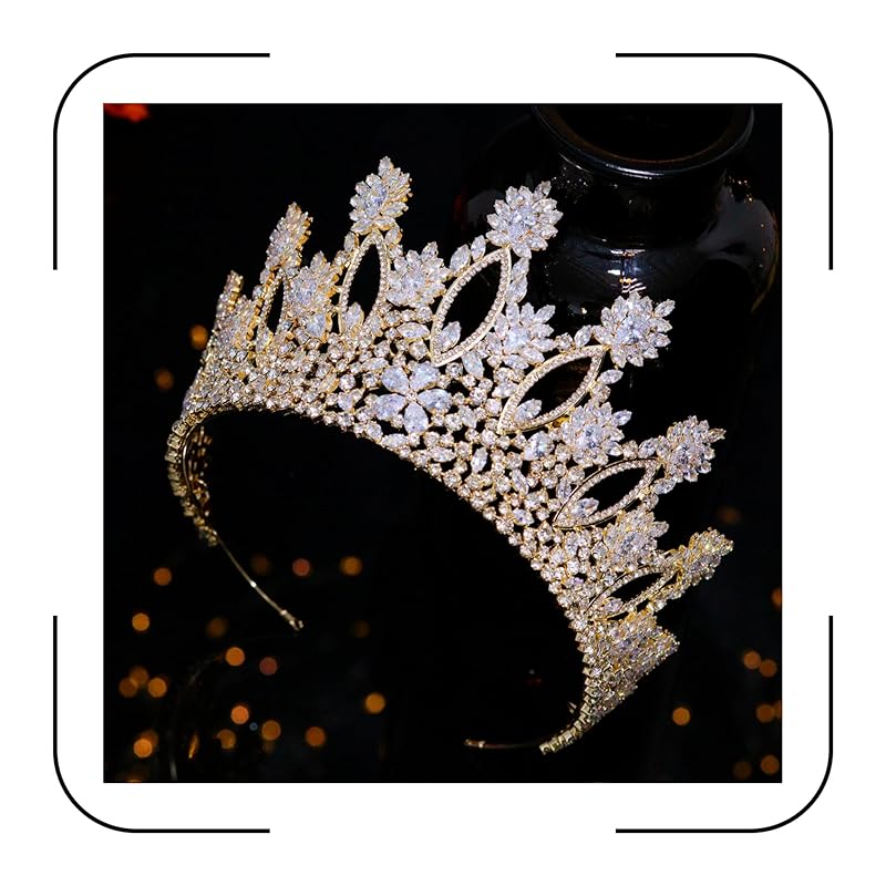Aoligrace Luxury Tall Cubic Zirconia Tiaras and Crowns for Women CZ Pageant Birthday Party Wedding Hair Pieces for Brides Gold золотий
Aoligrace Luxury Tall Cubic Zirconia Tiaras and Crowns for Women CZ Pageant Birthday Party Wedding Hair Pieces for Brides Gold золотий