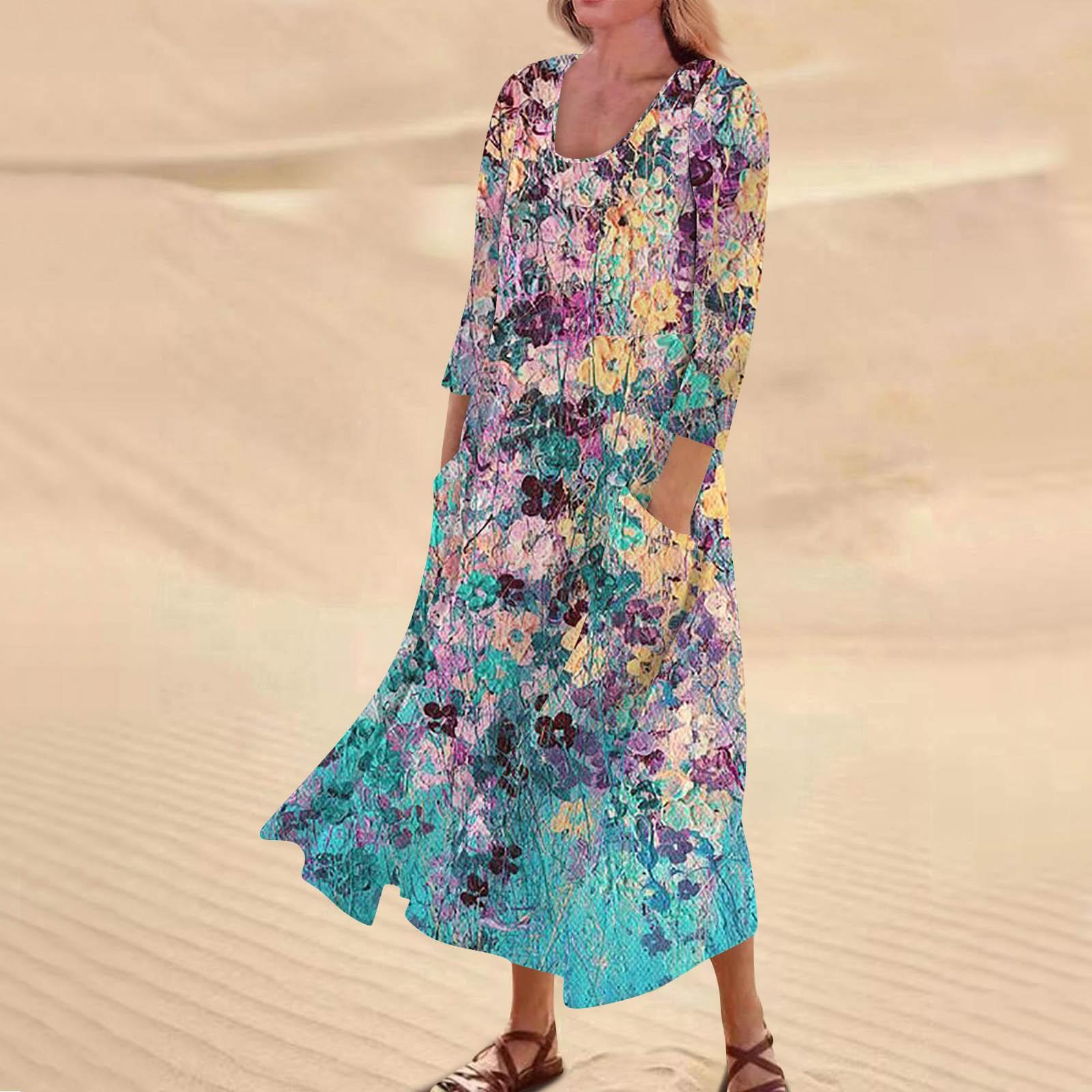 Женское повседневное платье с карманом и рукавами три четверти с цветочным принтом XXXXXL синий
Женское повседневное платье с карманом и рукавами три четверти с цветочным принтом XXXXXL синий