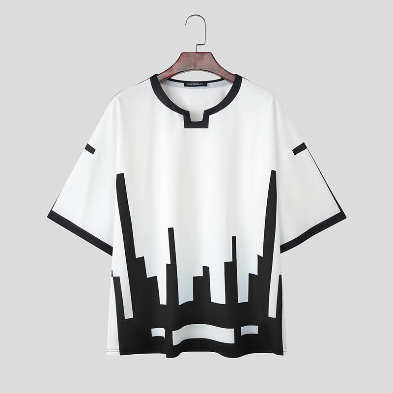 INCERUN Літні чоловічі футболки з коротким рукавом, з принтом, повсякденні, вільні, топи M чорний
INCERUN Літні чоловічі футболки з коротким рукавом, з принтом, повсякденні, вільні, топи M чорний