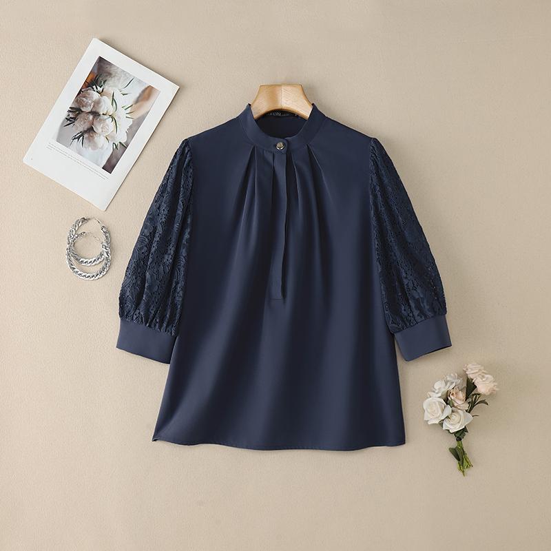 ZANZEA Женская элегантная повседневная блузка с круглым вырезом, кружевной вставкой и рукавом 3/4 5XL тёмно-синий
ZANZEA Женская элегантная повседневная блузка с круглым вырезом, кружевной вставкой и рукавом 3/4 5XL тёмно-синий