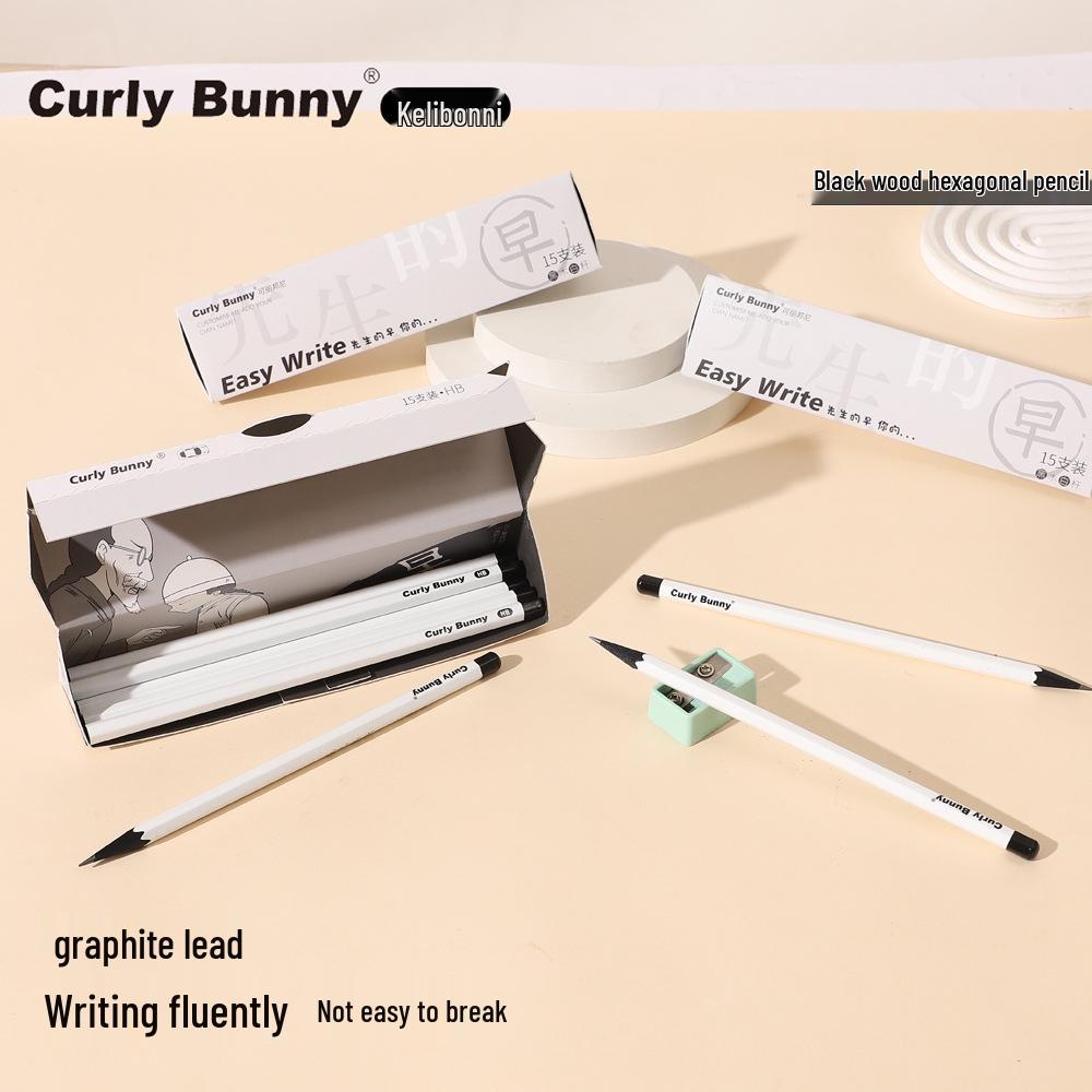 Curly Bunny HB Hexagonal Black Wood Shaft Pencil for Primary School Students, First Grade, Non-2B. HB
Curly Bunny HB Hexagonal Black Wood Shaft Pencil for Primary School Students, First Grade, Non-2B. HB