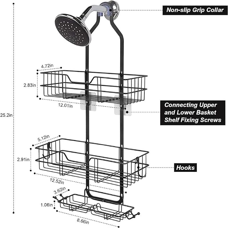 Rectangular dismantling 3-layer bathroom basket that can be hung on walls and behind doors чёрный
Rectangular dismantling 3-layer bathroom basket that can be hung on walls and behind doors чёрный