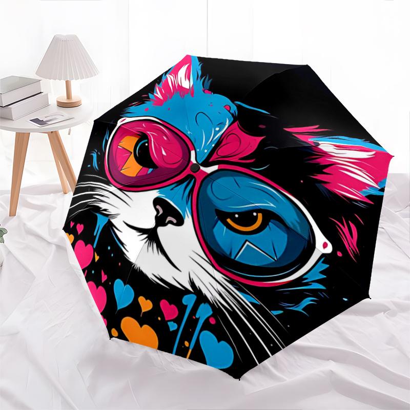 1pc Creative Glasses Cat Automatic Open/Close Umbrella, Portable Compact Umbrella for Men & Women A031
1pc Creative Glasses Cat Automatic Open/Close Umbrella, Portable Compact Umbrella for Men & Women A031