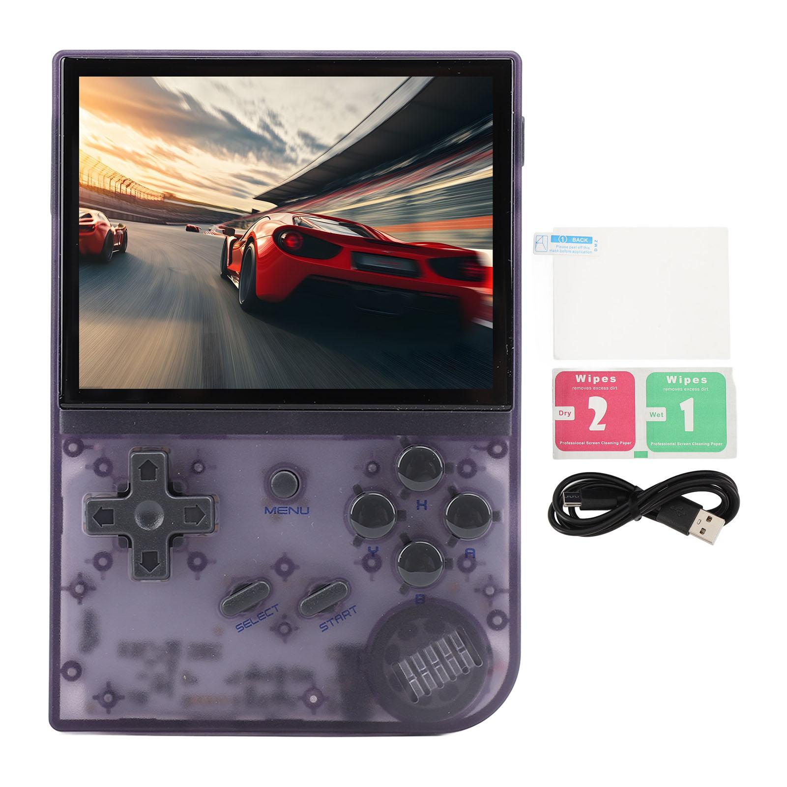 64 ГБ ретро портативная игровая консоль с 3,5-дюймовым IPS экраном 640x480 поддержка геймпада высокой четкости Mu Transparent Purple
64 ГБ ретро портативная игровая консоль с 3,5-дюймовым IPS экраном 640x480 поддержка геймпада высокой четкости Mu Transparent Purple