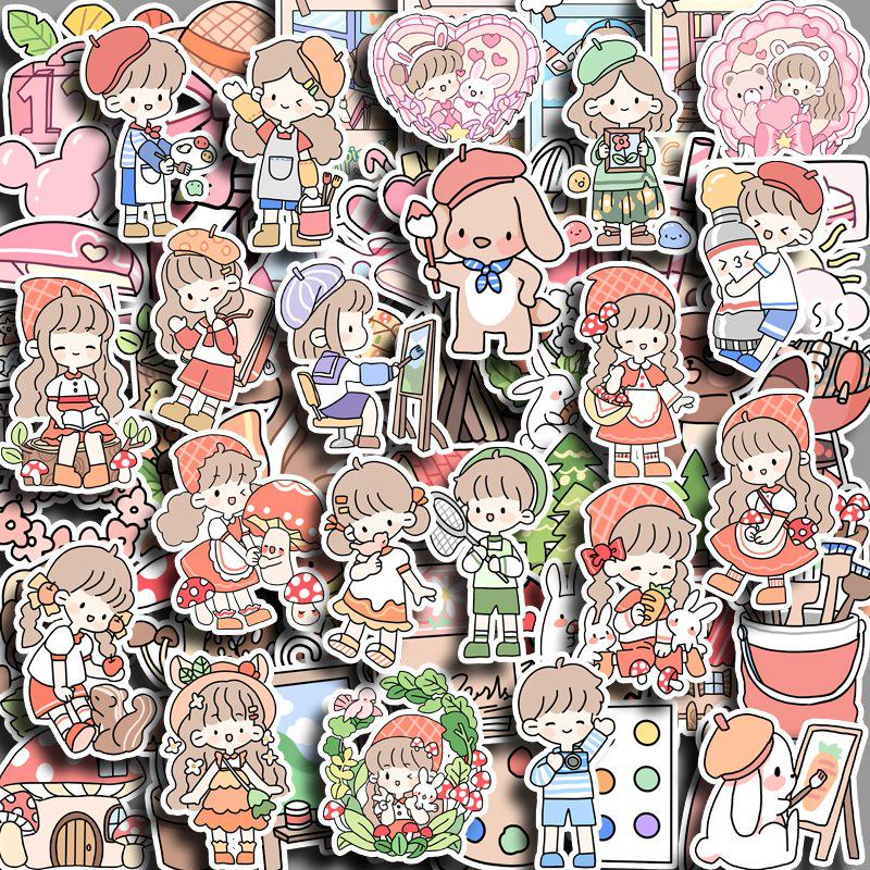 Korean Style Cute Cartoon Stickers: 80PCS Waterproof Decor for Journal, Suitcase, Thermos Cup, Guitar
Korean Style Cute Cartoon Stickers: 80PCS Waterproof Decor for Journal, Suitcase, Thermos Cup, Guitar