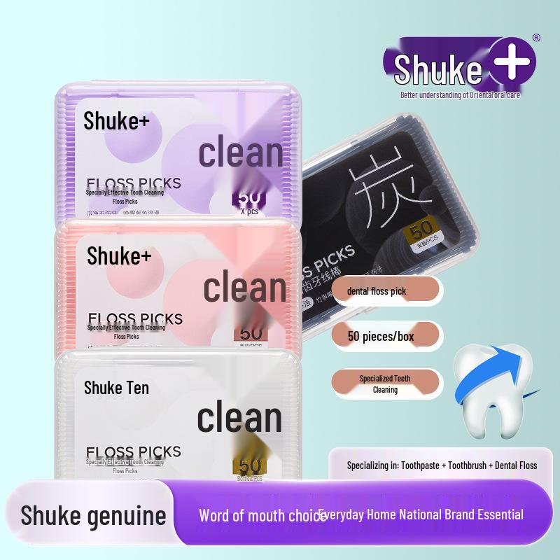 Shuke Portable Ultra-Fine Elastic Dental Floss Picks - Travel Family Pack
Shuke Portable Ultra-Fine Elastic Dental Floss Picks - Travel Family Pack