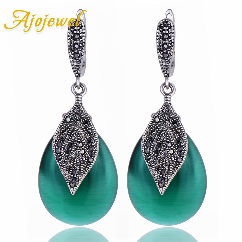 Ajojewel Green Stone Earrings Vintage Black Rhinestone Leaf Drop Earrings For Women Anniversary Party Jewelry Fine Gift green
Ajojewel Green Stone Earrings Vintage Black Rhinestone Leaf Drop Earrings For Women Anniversary Party Jewelry Fine Gift green